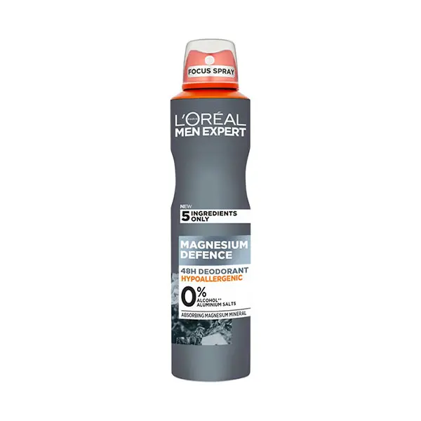 LOréal Men Expert Magnesium Defence Deodorant Spray 250 ml اسپری ضد تعریق لورال مدل Magnesium Defence